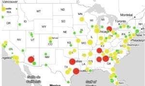 cost of commuting map